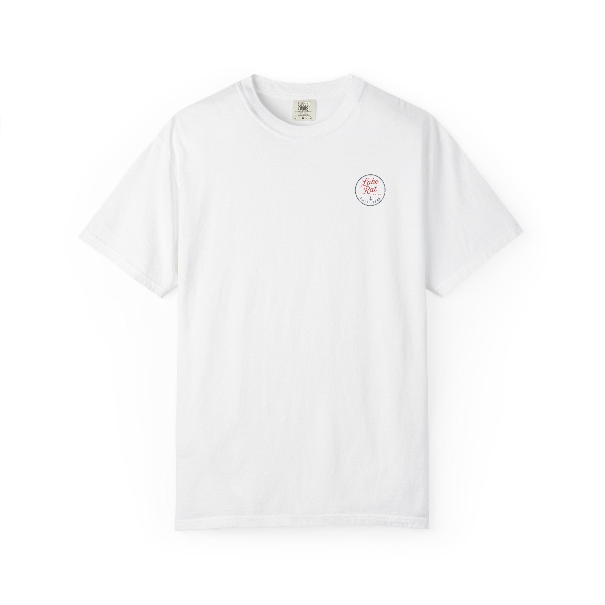 But Did We Sink? Boat T‑Shirt — Lake Rat Outfitters Crew Tee
