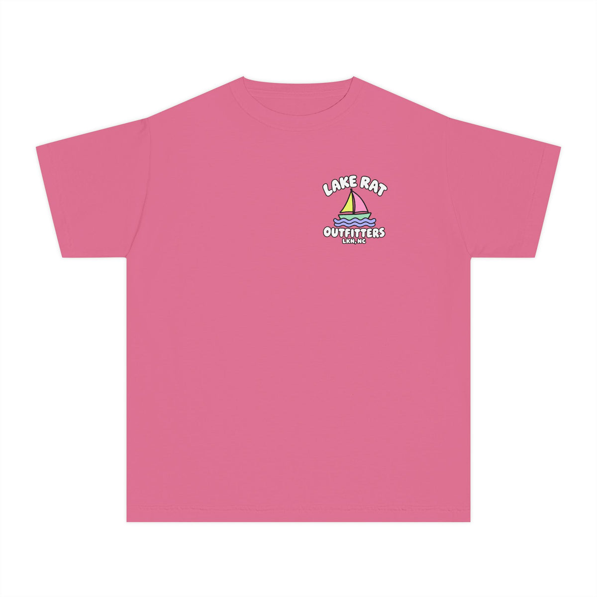 Lake Rat Outfitters Youth Tee — Colorful Sailboat Summer Shirt