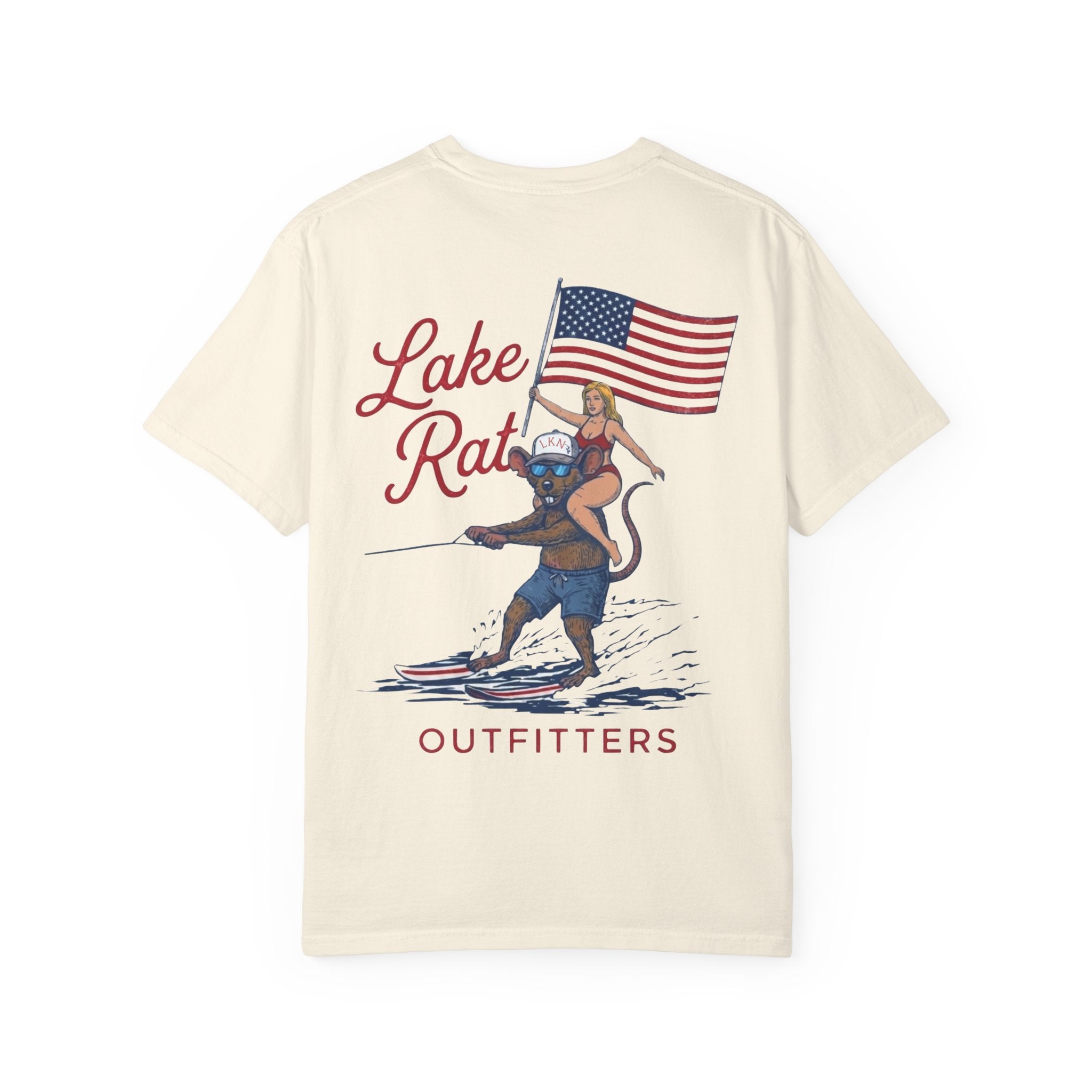 Lake Rat Outfitters T-Shirt — Patriotic Waterski Graphic Tee