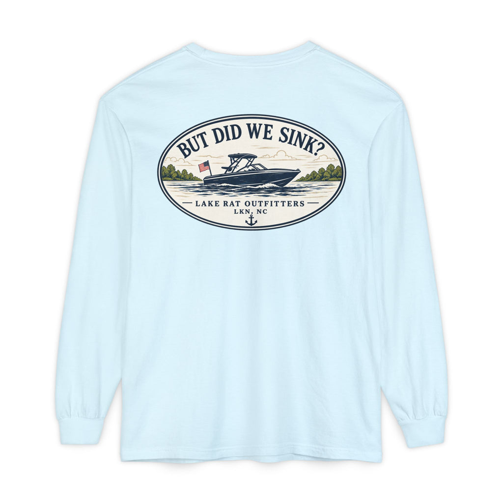 OVAL But Did We Sink? Boat Graphic Long Sleeve Tee