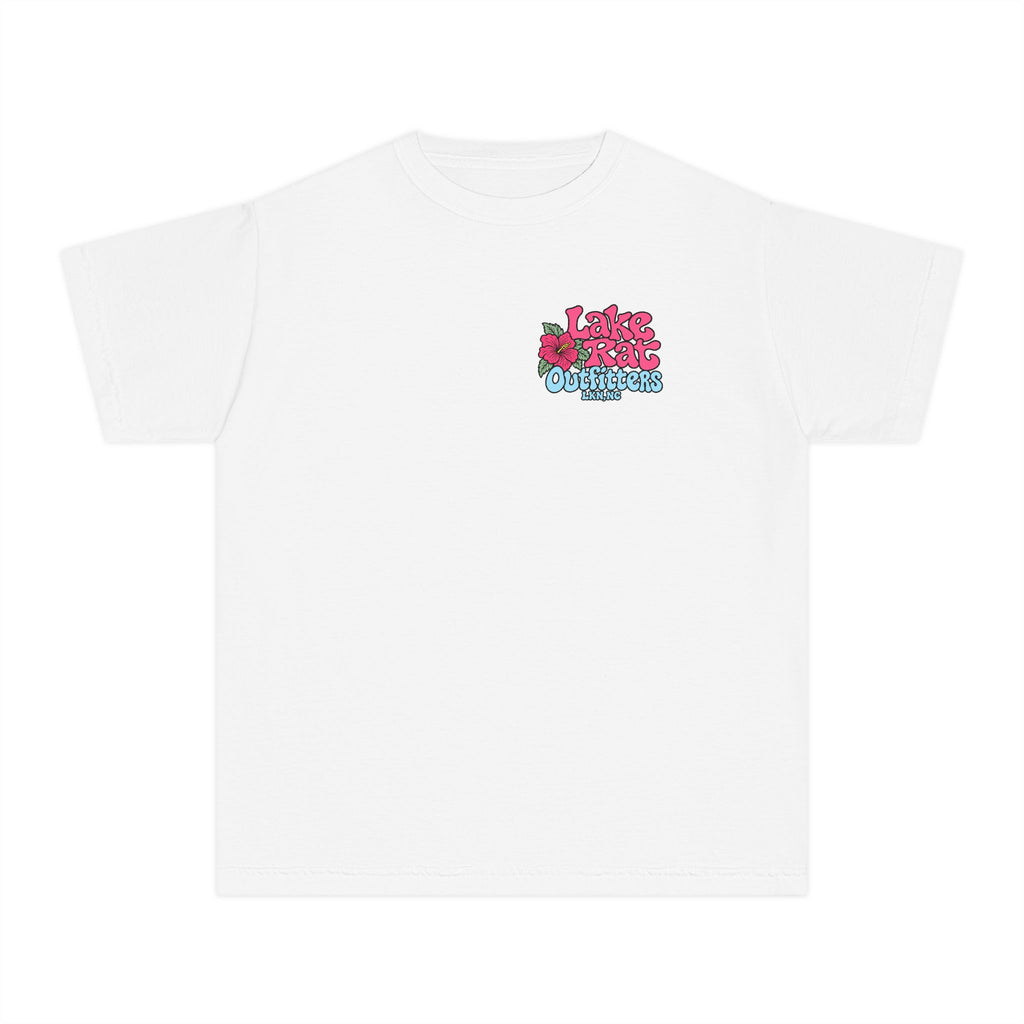Lake Rat Outfitters Youth Tee — Retro Floral Lake Graphic