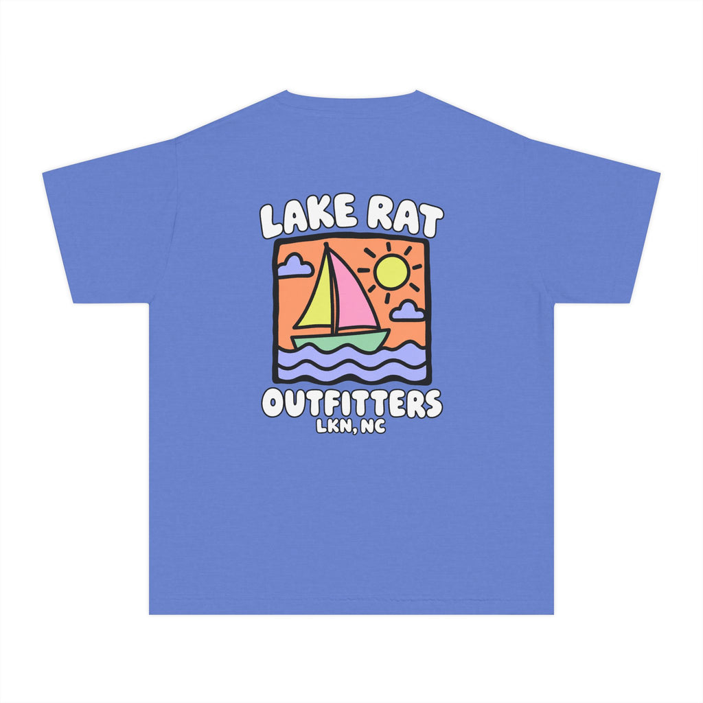 Lake Rat Outfitters Youth Tee — Colorful Sailboat Summer Shirt