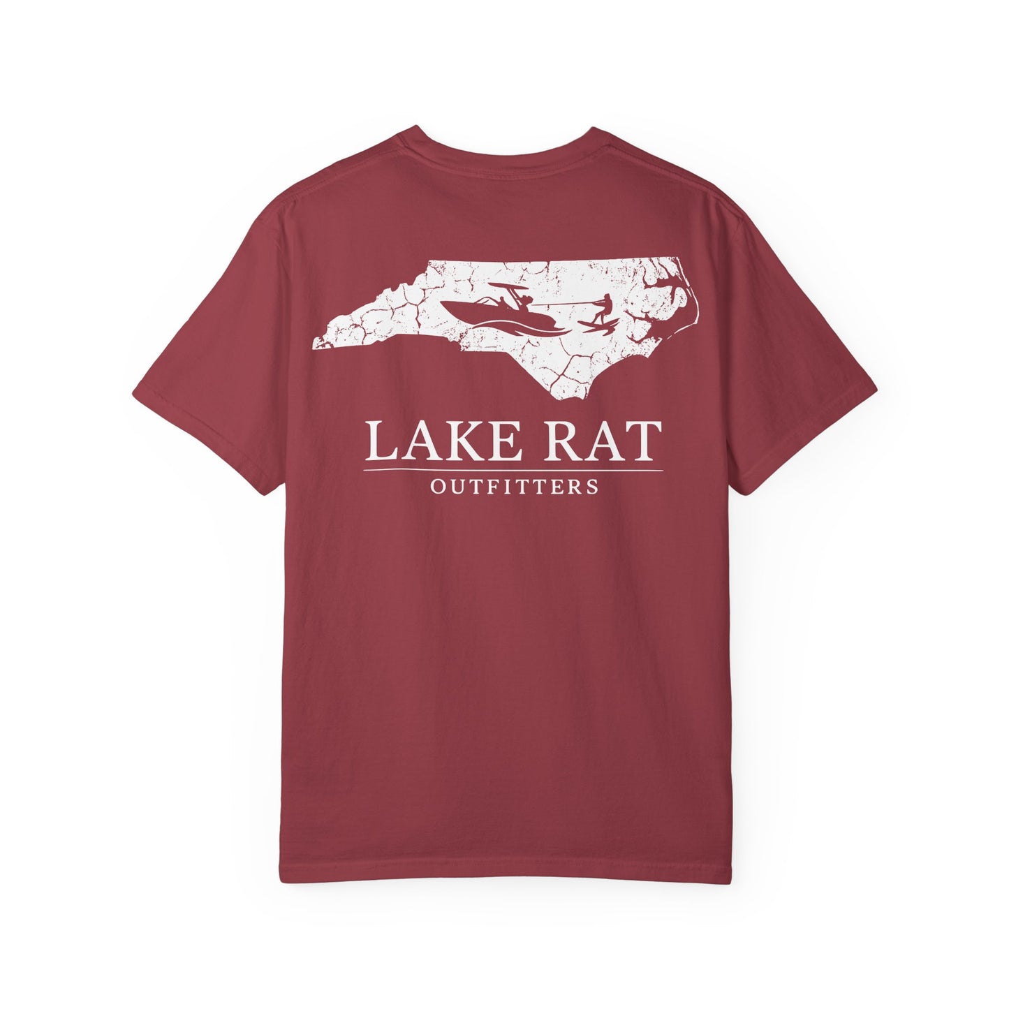 North Carolina Lake Life Wakeboard T-Shirt — Red White & Blue Wake Surf Design