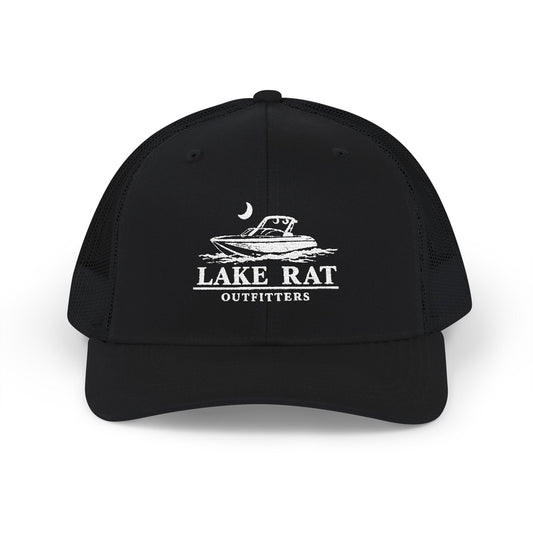 Lake Rat Snapback Trucker Cap — Wake Boat Night Ride Hat