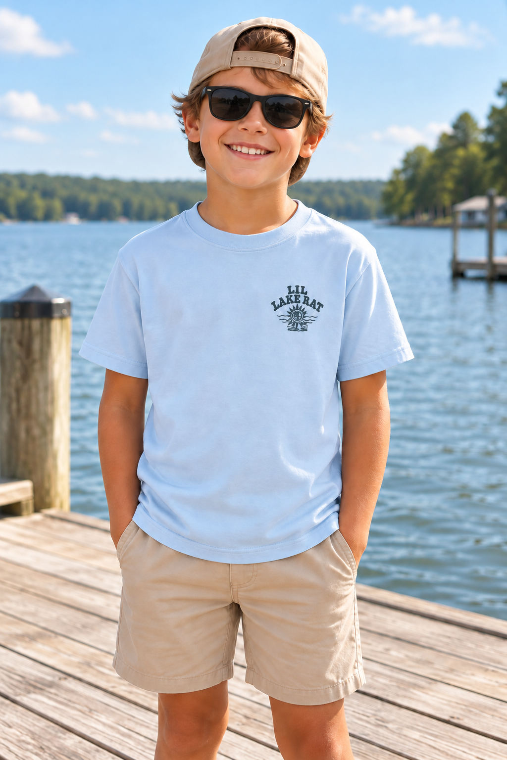 Kids Tee — "Lil Lake Rat" Retro Lake Graphic Kids T-Shirt