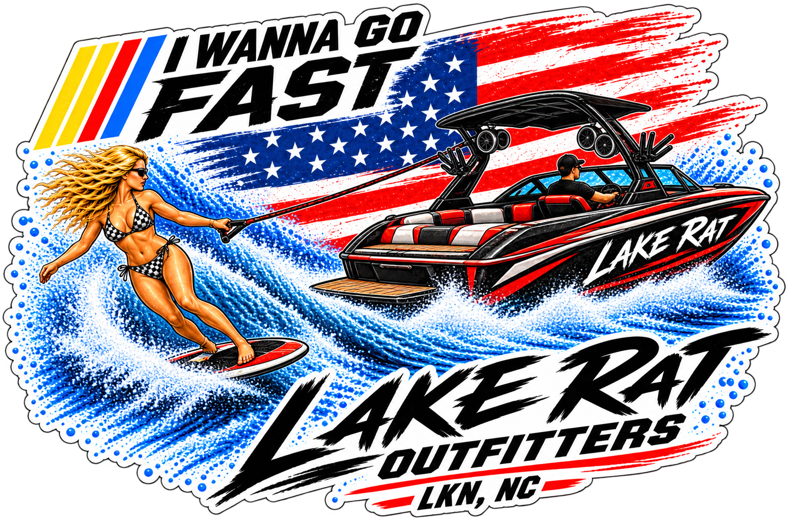 Go Fast Wake Decal