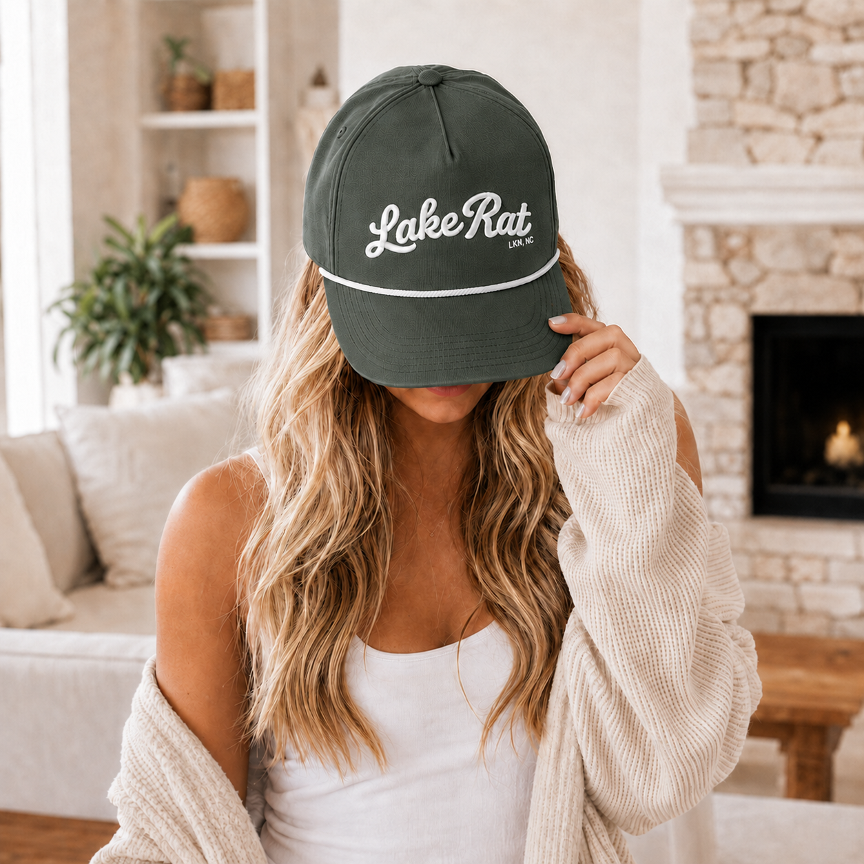 Lake Rat Rope Cap — Retro Sunwashed Trucker Hat