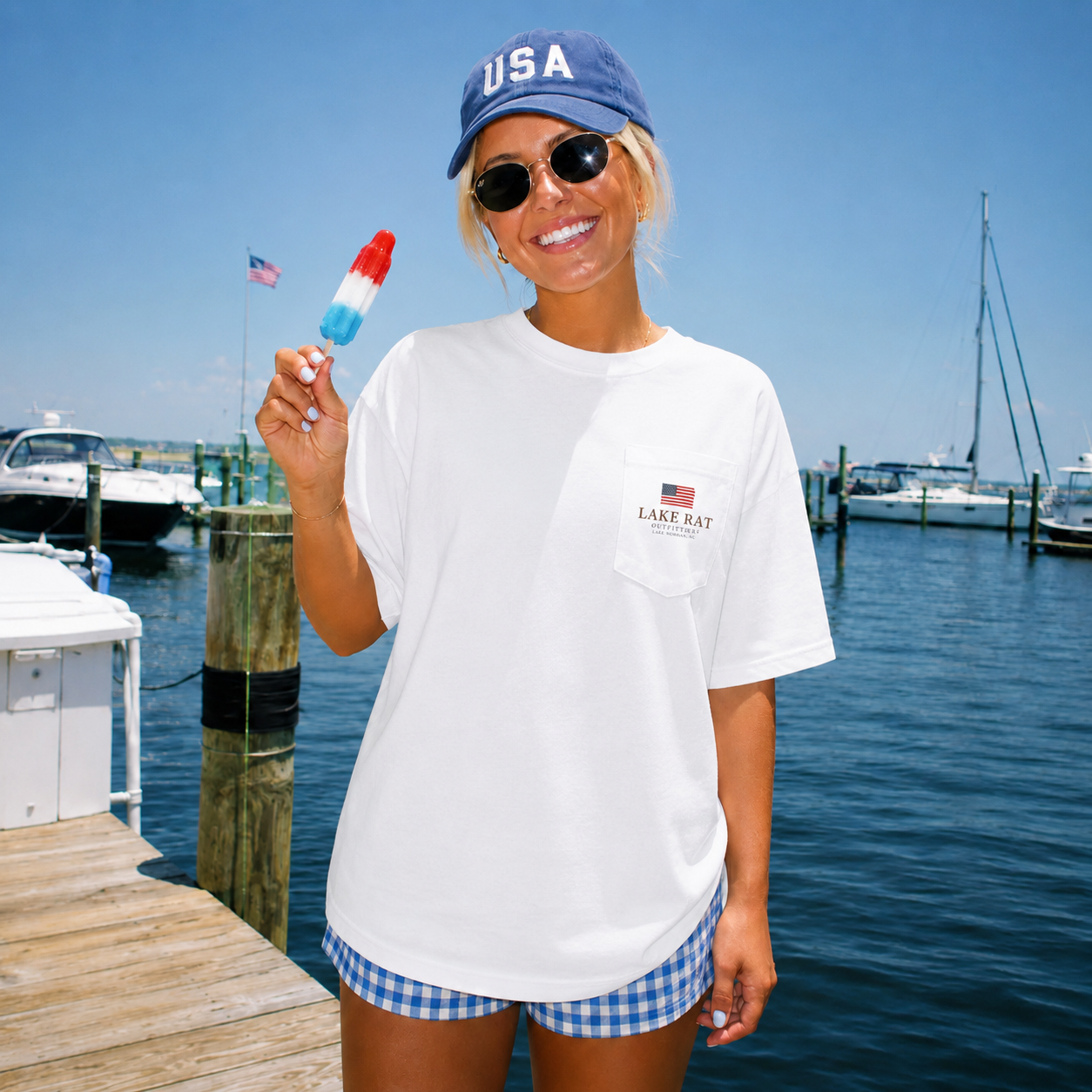 LKN July 4th Tee — Faded Glory Lake Rat