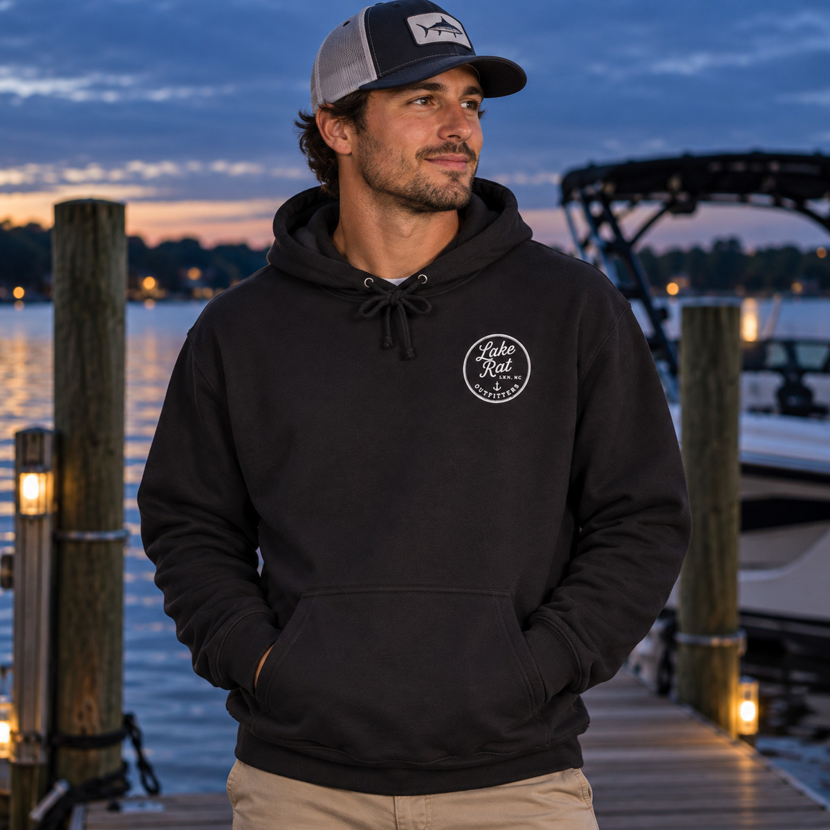But Did We Sink? Boat Hoodie – Lake Rat Outfitters Fishing Hooded Sweatshirt