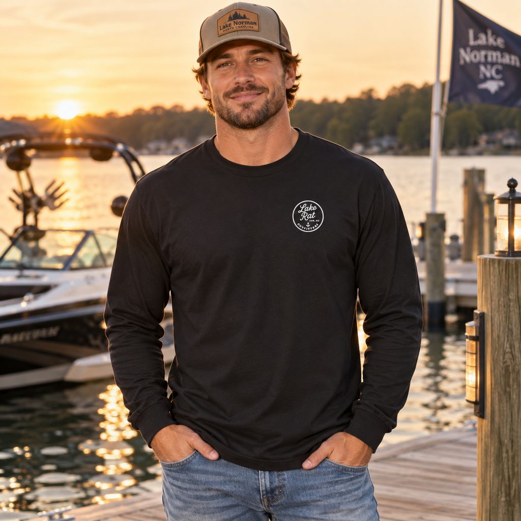 But Did We Sink? Boat Graphic Long Sleeve Tee