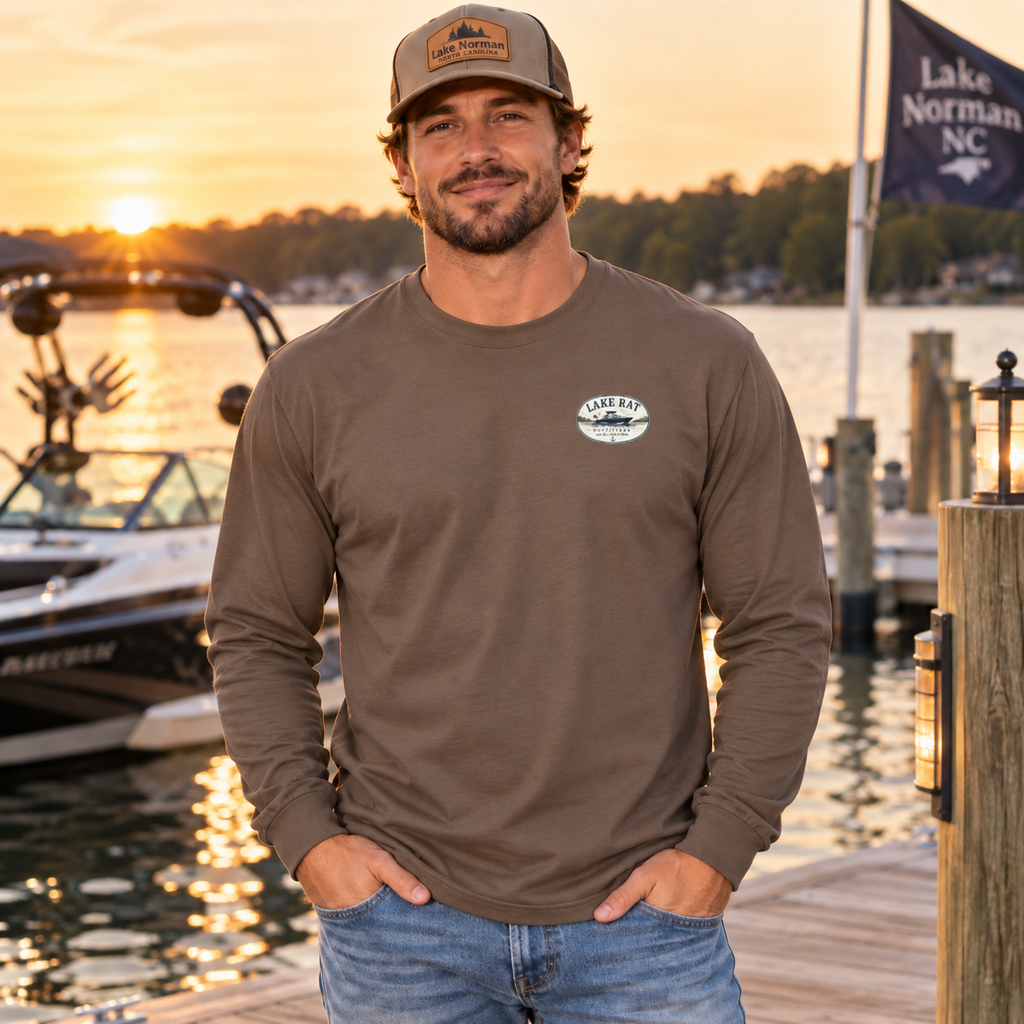 OVAL But Did We Sink? Boat Graphic Long Sleeve Tee