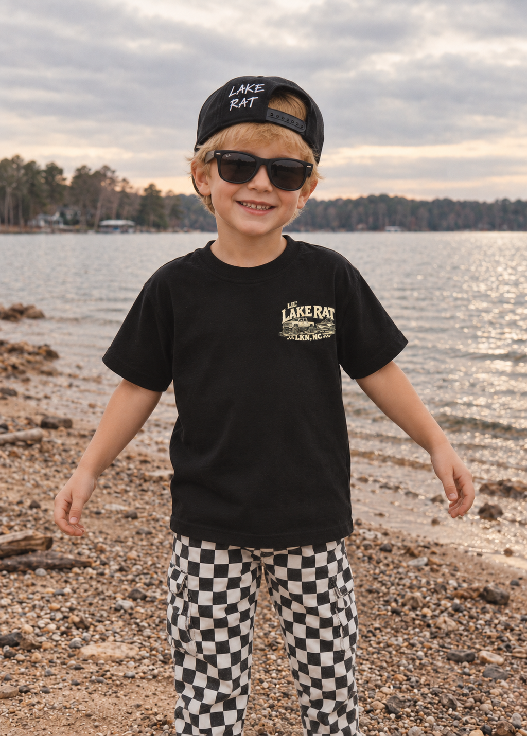 Youth Tee - "Lil' Lake Rat LKN, NC" Retro Lakeside Truck Graphic