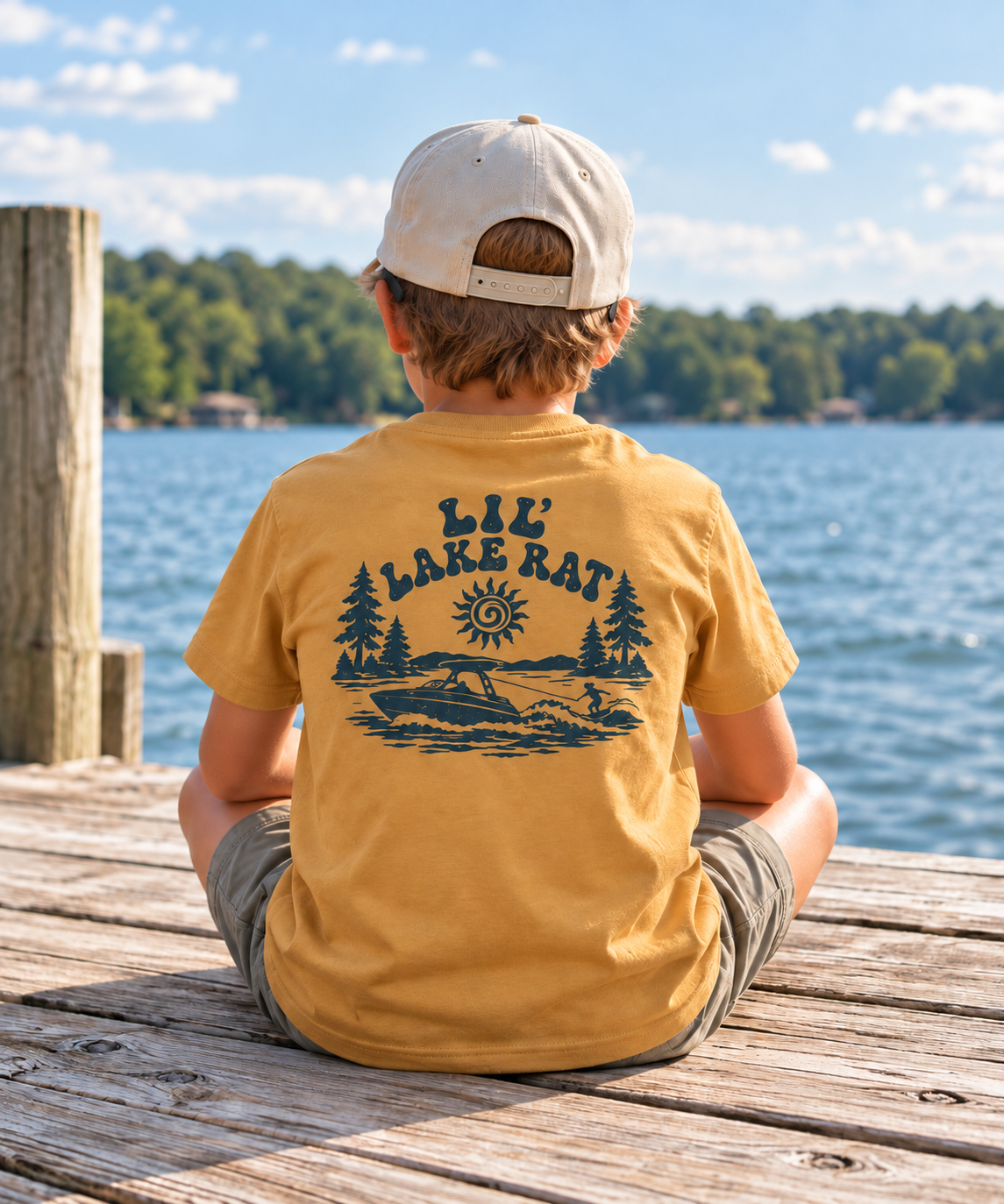 Kids Tee — "Lil Lake Rat" Retro Lake Graphic Kids T-Shirt