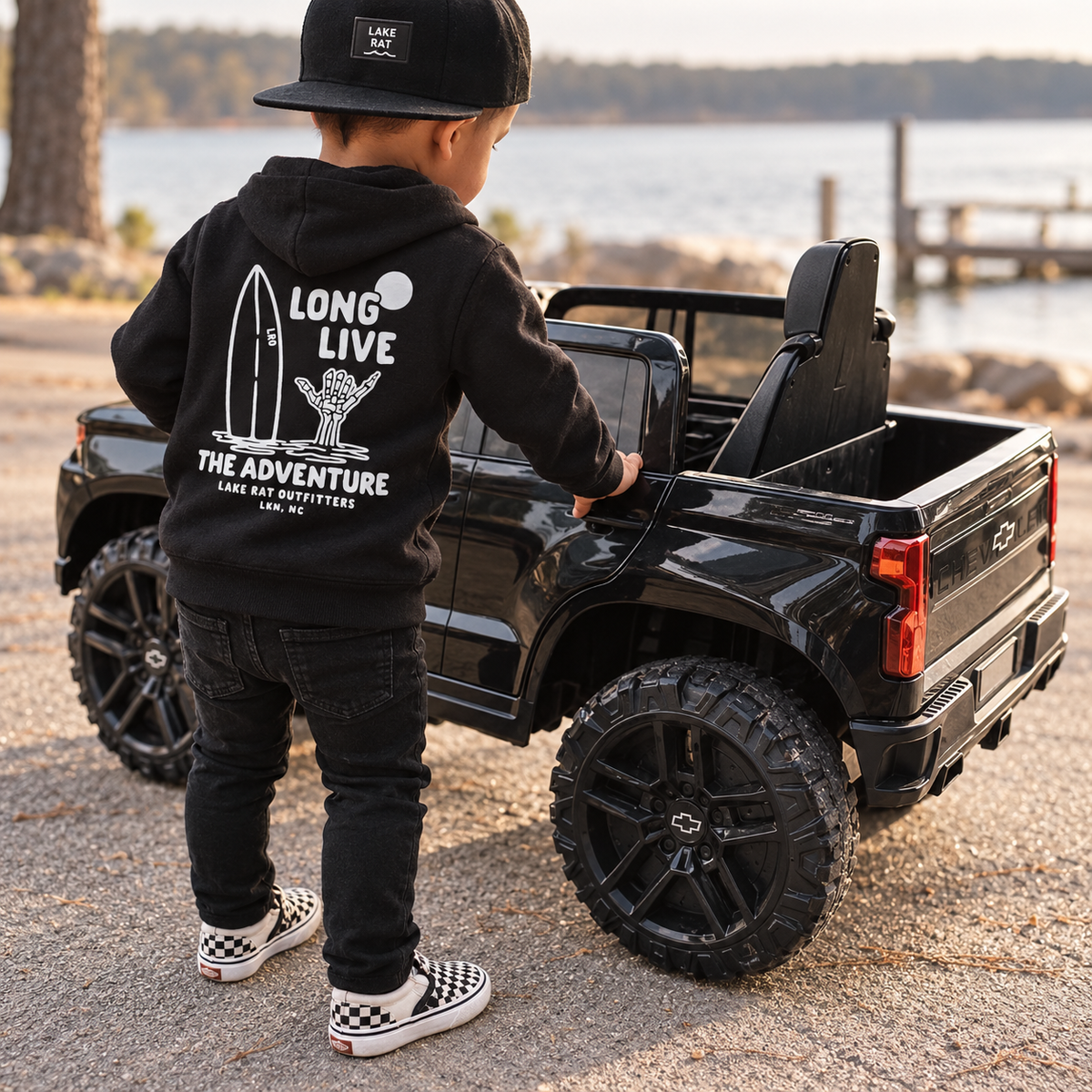 Youth Hoodie — "Long Live the Adventure" Surf & Lake Life Hoodie