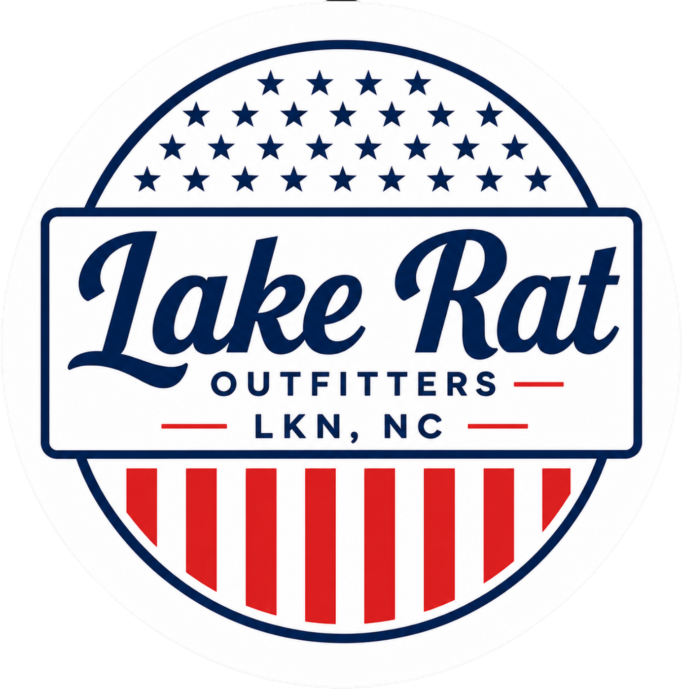 Lake Rat Decal LKN - Red White and Blue